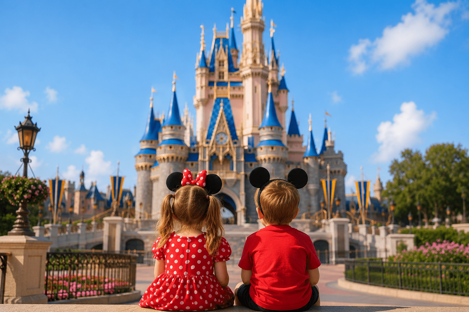 Família com crianças pequenas curtindo a Disney Orlando — guia completo por faixa etária